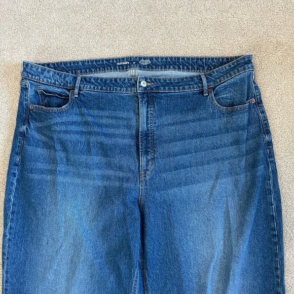 Old Navy Extra High Rise Sky Hi Wide Leg Trouser Jeans Retro Relaxed Size 26 - Picture 3 of 6